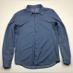 Lululemon long sleeve button down shirt men’s medium blue